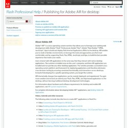 Publishing for Adobe AIR for desktop