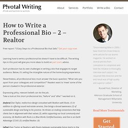 How to Write a Professional Profile – 2