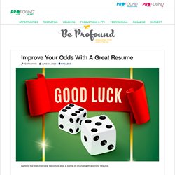 Improve Your Odds With A Great Resume