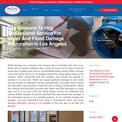 Hire Professional Service for Water and Flood Damage Restoration