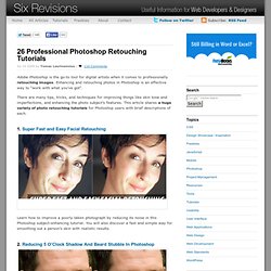 26 Professional Photoshop Retouching Tutorials