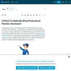 3 Points To Abide By Hiring Professional Plumber Charleston : rootermansc — LiveJournal