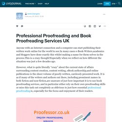 Professional Proofreading and Book Proofreading Services UK: seancolangelo — LiveJournal
