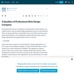 5 Qualities of Professional Web Design Company: seodiscovery123 — LiveJournal