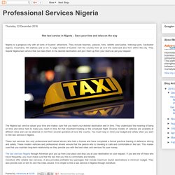 Hire taxi service in Nigeria – Save your time and relax on the way
