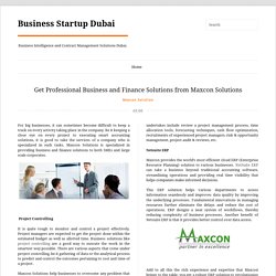 Get Professional Business and Finance Solutions from Maxcon Solutions