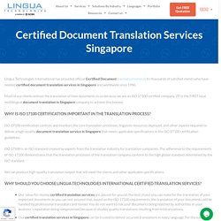 Best Document Translation Services in Singapore