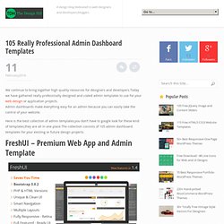 105 Really Professional Admin Dashboard Templates