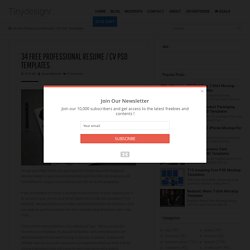 34 Free Professional Resume / CV PSD Templates