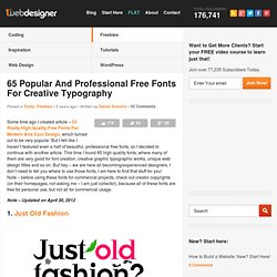 65 Popular And Professional Free Fonts For Creative Typography