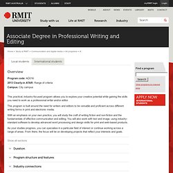 Associate Degree in Professional Writing and Editing