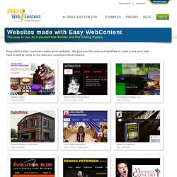 Professional Websites made with Easy WebContent - Best online website builder