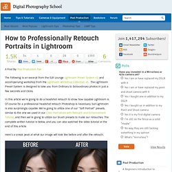 How to Professionally Retouch Portraits in Lightroom