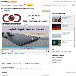 Hire Professionals for Asphalt Repair in Broward County - Codasphalt