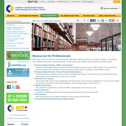 Children's Mental Health Ontario - Resources for Professionals