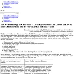ACF Blog for Professionals - The Neurobiology of Christmas – 10 things Parents and Carers can do to help a traumatised child cope with this holiday season