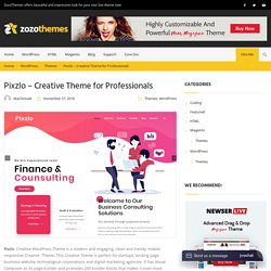 Pixzlo Creative Theme for Professionals by zozothemes
