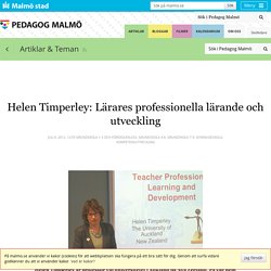 Helen Timperley: Lärares professionella lärande och utveckling