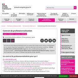 Contrat de professionnalisation - Alternance