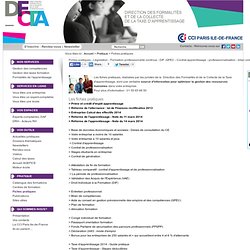 Fiches pratiques - Législation - Formation professionnelle continue - DIF -GPEC - Contrat apprentissage - professionnalisation - bilan compétences - entretien professionnel - DFCTA - CCI PARIS IDF