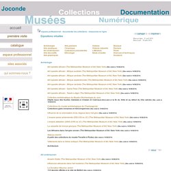 Joconde - espace professionnel - documenter les collections - ressources en ligne - expositions virtuelles