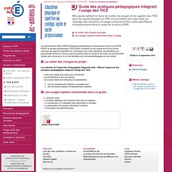 Guide des pratiques pédagogiques intégrant l’usage des TICE