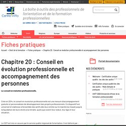 Conseil en évolution professionnelle et accompagnement des personnes Archives