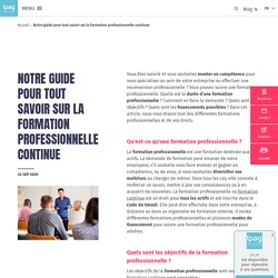 Formation professionnelle : Définition, objectifs et procédure