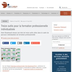 Treize outils pour la formation professionnelle individualisée - Thot Cursus