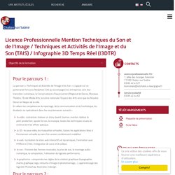 LP Mention Techniques du Son et de l'Image - IUT de Chalon-sur-Saône
