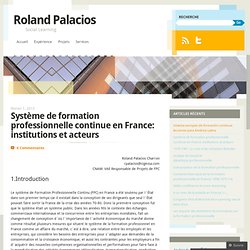 Système de formation professionnelle continue en France: institutions et acteurs