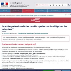 Formation professionnelle des salariés : quelles sont les obligations des entreprises ?