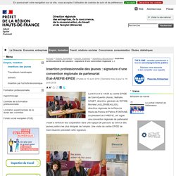 Insertion professionnelle des jeunes : signature d’une convention régionale de partenariat État-AREFIE-EPIDE