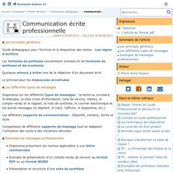 Communication écrite professionnelle-