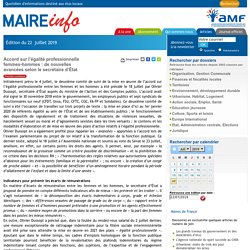 2019-07-22-Accord sur légalité professionnelle femmes-hommes : de nouvelles avancées selon le secrétaire dÉtat- Maire-info / AMF