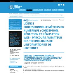 LP Métiers du numérique : conception, rédaction et réalisation WEB - Parcours ATII - St Etienne
