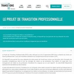 Le CPF Projet de Transition Professionnelle - Transitions Pro Normandie - Transitions Pro Normandie