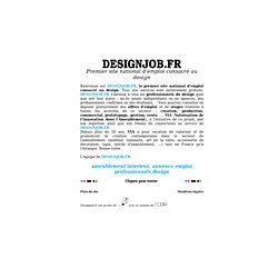 Annonce emploi pour professionnels en design, ameublement intérieur : Designjob