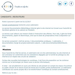 Cepid - Le site d'emploi des professionnels de l'information et de la documentation : documentalistes, archivistes, iconographes, veilleurs, chefs de projet GED - site de recrutement en ligne dans l'Info-Doc.