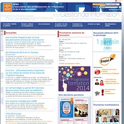 Association des professionnels de l&#39;information et de la documentation - Site national