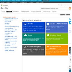 TechNet : ressources pour les professionnels de l'informatique