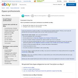 France - Espace professionnels– Comment s'inscrire sur eBay