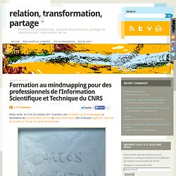 Formation au mindmapping pour des professionnels de l’Information Scientifique et Technique du CNRS