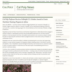 Cal Poly Professor Receives Fulbright U.S. Scholar Award to Create Nutrition Training Program in Africa - Cal Poly News - Cal Poly, San Luis Obispo