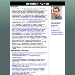 Brendan Nyhan - Professor of Government, Dartmouth College