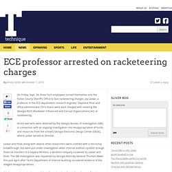 ECE professor arrested on racketeering charges