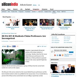 88 Pct IIT-B Students Claim Professors Are Incompetent