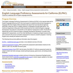 English Language Proficiency Assessments for California (ELPAC) - Testing