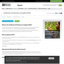 Proficiency in English Examen oficial. Examen inglés CPE