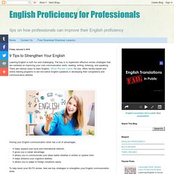 9 Tips to Strengthen Your English